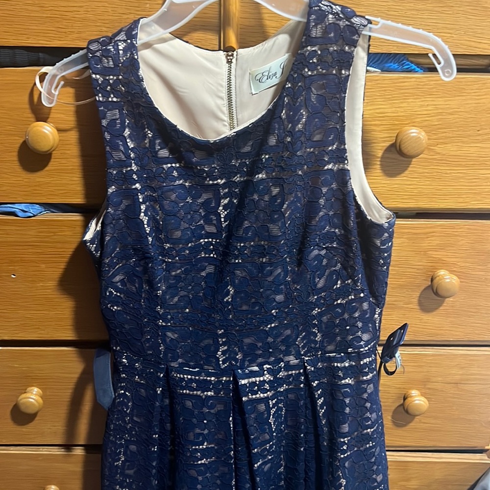 Eliza j navy blue lace dress